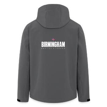 Birmingham Bold Union Typography - Men’s Recycled Softshell Jacket by Stanley/Stella - anthracite - Back - AI Model Male 185 light (185cm)