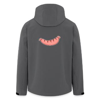 Motif de saucisse - Veste softshell homme en polyester recyclé Stanley/Stella - charbon - Dos - AI Model Male 185 light (185cm)