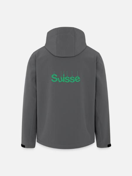 SCHWEIZ. LAND. GENF - Recycelte Männer Softshell-Jacke von Stanley/Stella - Schwarz