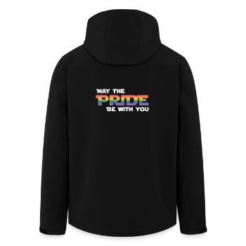 LGBT Pride Month - Möge die Pride mit dir sein - Recycelte Männer Softshell-Jacke von Stanley/Stella - Schwarz - Hinten - AI Model Male 185 light (185cm)