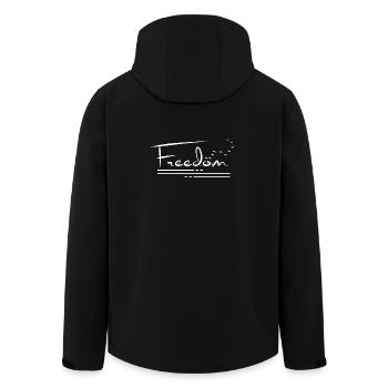 Freedom: Light Bird Flight - Men’s Recycled Softshell Jacket by Stanley/Stella - black - Back - AI Model Male 185 light (185cm)