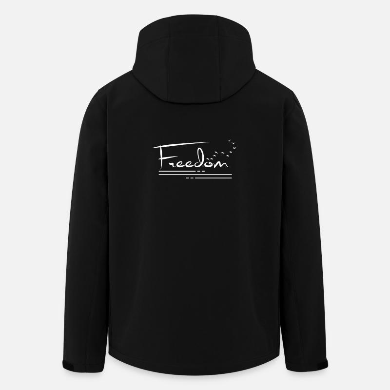 Freedom: Light Bird Flight - Men’s Recycled Softshell Jacket by Stanley/Stella - black
