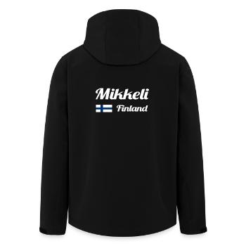 Mikkeli Finnland - Stylische Drucke - Recycelte Männer Softshell-Jacke von Stanley/Stella - Schwarz - Hinten - AI Model Male 185 light (185cm)