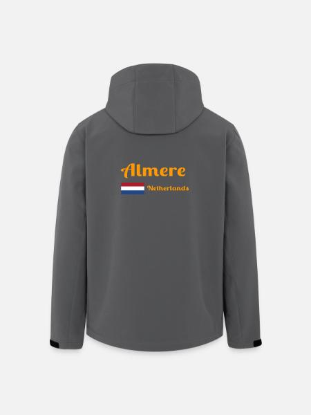 Almere Pays-Bas - Imprimés élégants - Veste softshell homme en polyester recyclé Stanley/Stella - noir