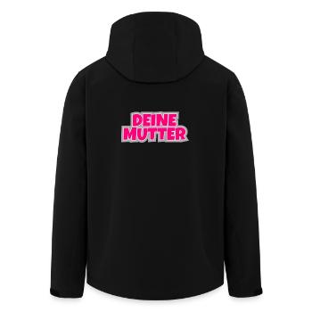 Deine Mutter - der Klassiker zum anziehen. - Recycelte Männer Softshell-Jacke von Stanley/Stella - Schwarz - Hinten - AI Model Male 185 light (185cm)