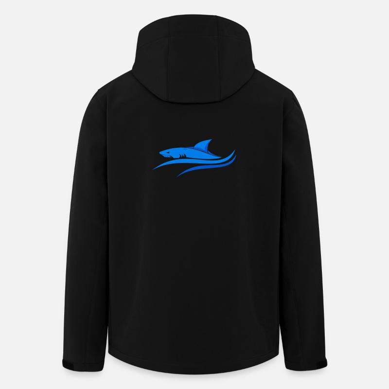 Blauer Hai - Recycelte Männer Softshell-Jacke von Stanley/Stella - Schwarz