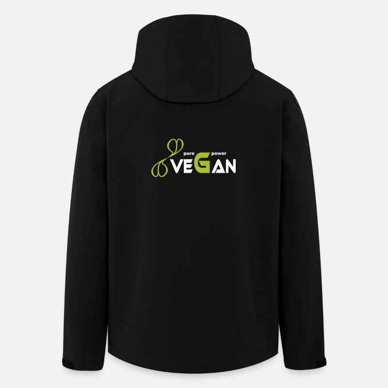 pure_vegan_power - Recycelte Männer Softshell-Jacke von Stanley/Stella - Schwarz