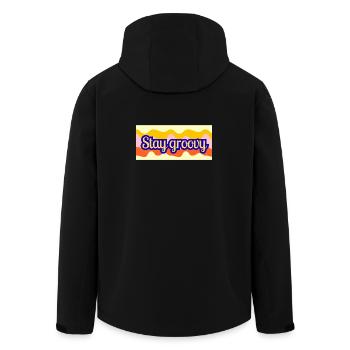Stay Groovy Retro Waves Design - Veste softshell homme en polyester recyclé Stanley/Stella - noir - Dos - AI Model Male 185 light (185cm)