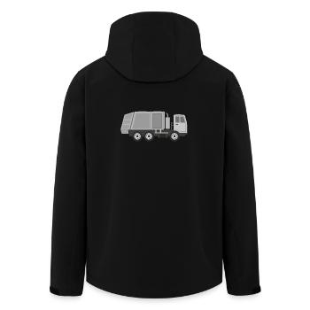 Müllwagen - Recycelte Männer Softshell-Jacke von Stanley/Stella - Schwarz - Hinten - AI Model Male 185 light (185cm)