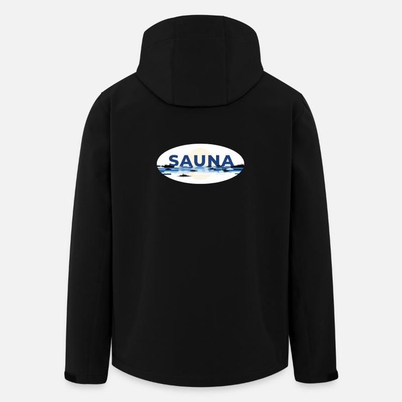 Sauna Finlande - Veste softshell homme en polyester recyclé Stanley/Stella - noir