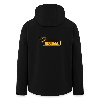 Cecilia as a name - Men’s Recycled Softshell Jacket by Stanley/Stella - black - Back - AI Model Male 185 light (185cm)