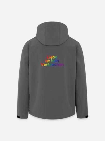 Liebe ist kein Verbrechen – Pride Statement - Recycelte Männer Softshell-Jacke von Stanley/Stella - Schwarz