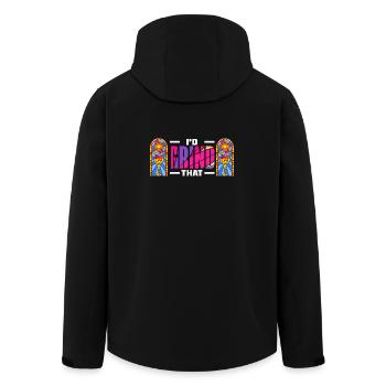 Stained Glass Art Stained Glass Artist - Men’s Recycled Softshell Jacket by Stanley/Stella - black - Back - AI Model Male 185 light (185cm)