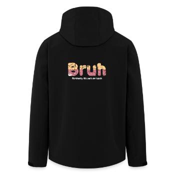 Bruh: Formerly Known As Mom - Men’s Recycled Softshell Jacket by Stanley/Stella - black - Back - AI Model Male 185 light (185cm)