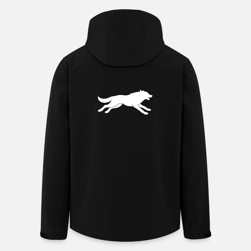 Wolf Silhouette - Recycelte Männer Softshell-Jacke von Stanley/Stella - Schwarz