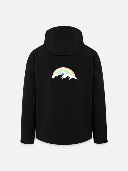 Mountain Rainbow Nature Lover - Men’s Recycled Softshell Jacket by Stanley/Stella - black