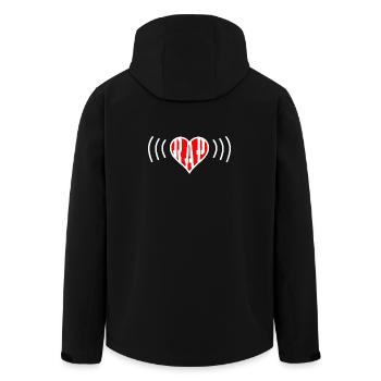 Heart Beats For Rap - Recycelte Männer Softshell-Jacke von Stanley/Stella - Schwarz - Hinten - AI Model Male 185 light (185cm)