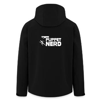 Puppet Nerd Marionette Tee - Men’s Recycled Softshell Jacket by Stanley/Stella - black - Back - AI Model Male 185 light (185cm)