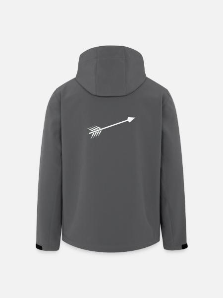 White arrow with feather - Men’s Recycled Softshell Jacket by Stanley/Stella - black