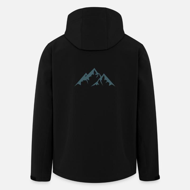 mountains berge - Recycelte Männer Softshell-Jacke von Stanley/Stella - Schwarz