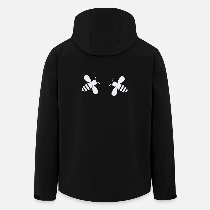 Bee Silhouettes - Men’s Recycled Softshell Jacket by Stanley/Stella - black