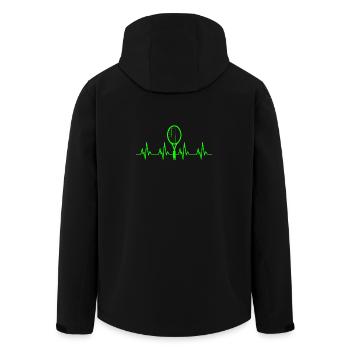 Joueur de tennis Heartbeat - Veste softshell homme en polyester recyclé Stanley/Stella - noir - Dos - AI Model Male 185 light (185cm)
