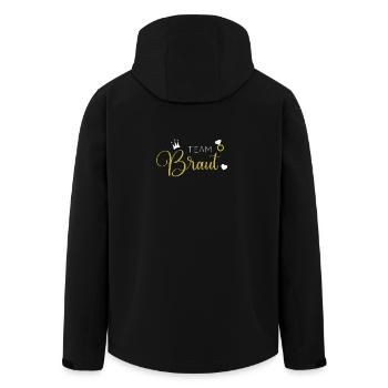 Team Braut - Recycelte Männer Softshell-Jacke von Stanley/Stella - Schwarz - Hinten - AI Model Male 185 light (185cm)