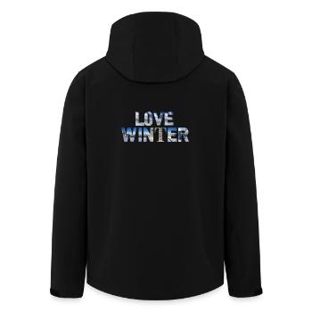 Love Winter - Skiing Winter Sports - Recycelte Männer Softshell-Jacke von Stanley/Stella - Schwarz - Hinten - AI Model Male 185 light (185cm)
