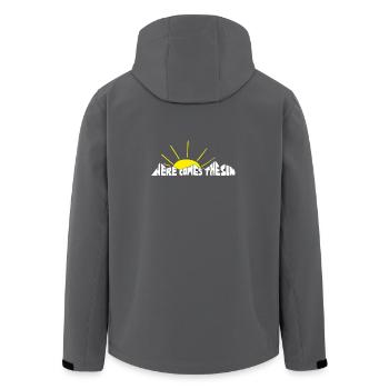 L’été, le soleil, le soleil ! Printemps, Vacances - Veste softshell homme en polyester recyclé Stanley/Stella - charbon - Dos - AI Model Male 185 light (185cm)