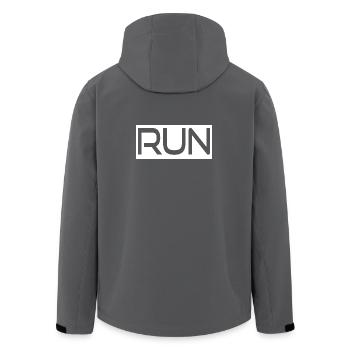 Run - Men’s Recycled Softshell Jacket by Stanley/Stella - anthracite - Back - AI Model Male 185 light (185cm)