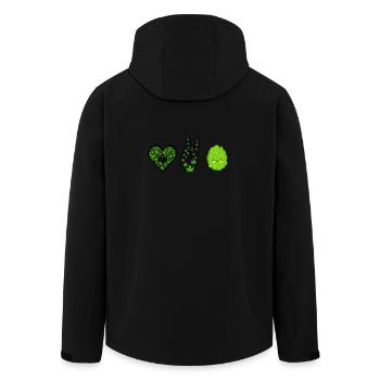 Love Peace Happiness - Recycelte Männer Softshell-Jacke von Stanley/Stella - Schwarz - Hinten - AI Model Male 185 light (185cm)