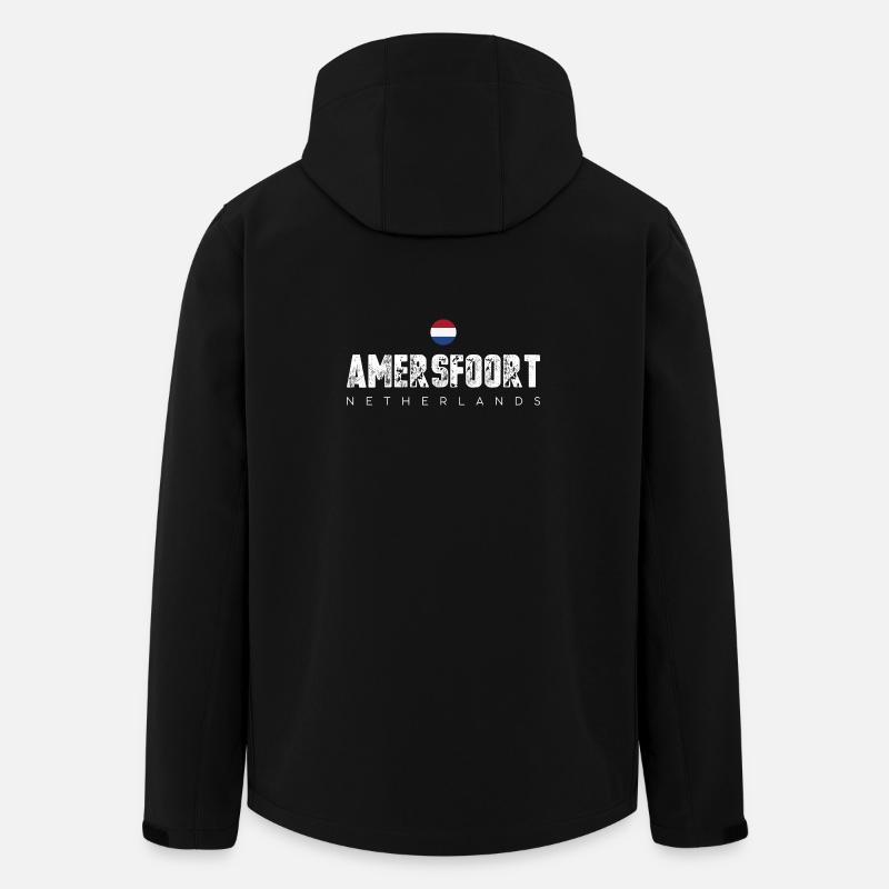 Amerfoort Netherlands Crest Tee - Men’s Recycled Softshell Jacket by Stanley/Stella - black