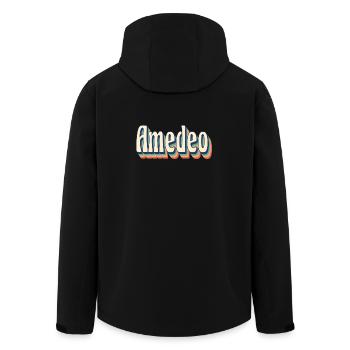 Idée cadeau t-shirt t-shirt vintage rétro Amedeo - Veste softshell homme en polyester recyclé Stanley/Stella - noir - Dos - AI Model Male 185 light (185cm)