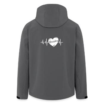 Dresden Herzschlag Liebe Herz Stadt Illlustration - Recycelte Männer Softshell-Jacke von Stanley/Stella - Anthrazit - Hinten - AI Model Male 185 light (185cm)