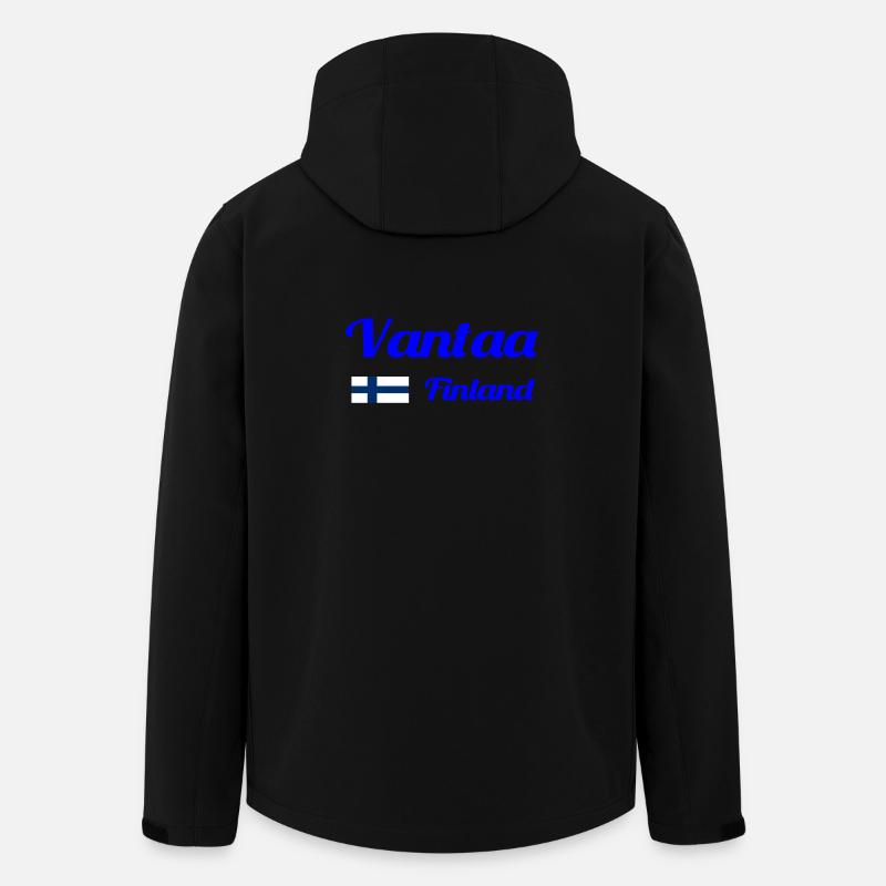 Vantaa Finnland Drucken - Recycelte Männer Softshell-Jacke von Stanley/Stella - Schwarz