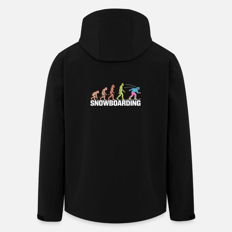 Die Evolution des Snowboard-Designs - Recycelte Männer Softshell-Jacke von Stanley/Stella - Schwarz