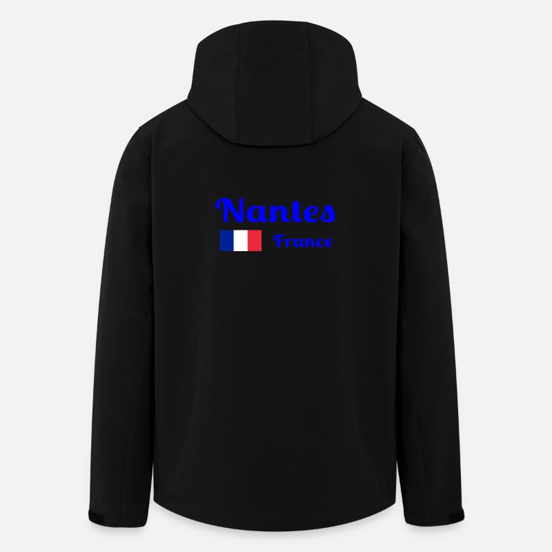 Nantes Frankreich - Stilvolle Drucke - Recycelte Männer Softshell-Jacke von Stanley/Stella - Schwarz