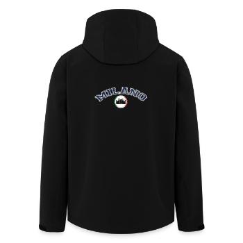 Mailand, Milano, Milan - Recycelte Männer Softshell-Jacke von Stanley/Stella - Schwarz - Hinten - AI Model Male 185 light (185cm)