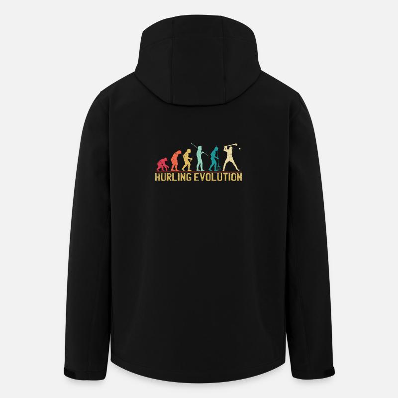 Hurling Evolution Silhouette Design - Men’s Recycled Softshell Jacket by Stanley/Stella - black