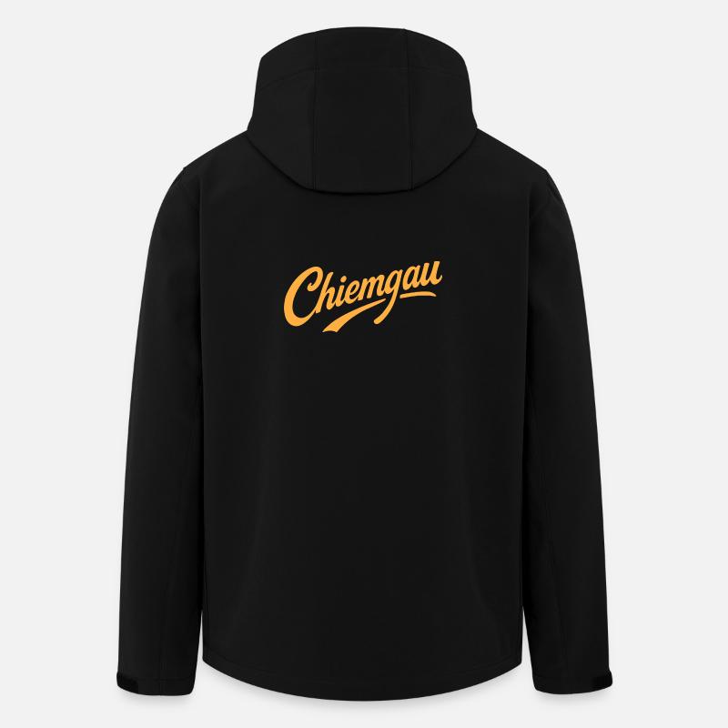 Lettrage Chiemgau Bavière - Veste softshell homme en polyester recyclé Stanley/Stella - noir