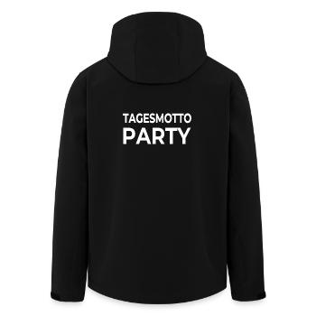 Party - Men’s Recycled Softshell Jacket by Stanley/Stella - black - Back - AI Model Male 185 light (185cm)