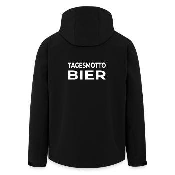 Bière - Veste softshell homme en polyester recyclé Stanley/Stella - noir - Dos - AI Model Male 185 light (185cm)