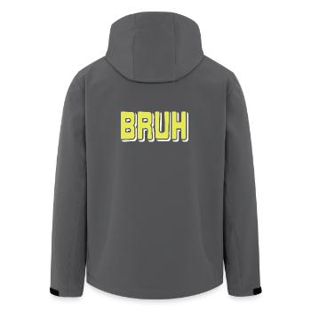 BRUH Meme Réaction Internet Argot Sarcasme Humeur - Veste softshell homme en polyester recyclé Stanley/Stella - charbon - Dos - AI Model Male 185 light (185cm)