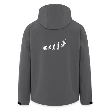 Evolution Volleyball - Recycelte Männer Softshell-Jacke von Stanley/Stella - Schwarz - Hinten - AI Model Male 185 light (185cm)