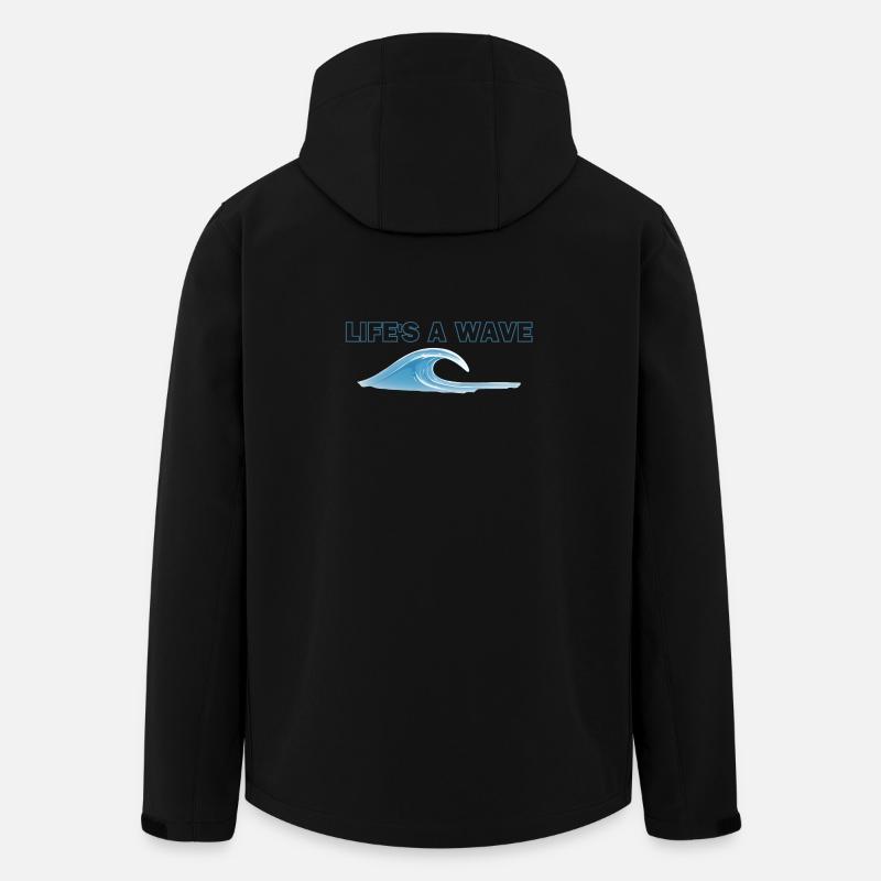 Welle des Lebens - Recycelte Männer Softshell-Jacke von Stanley/Stella - Schwarz