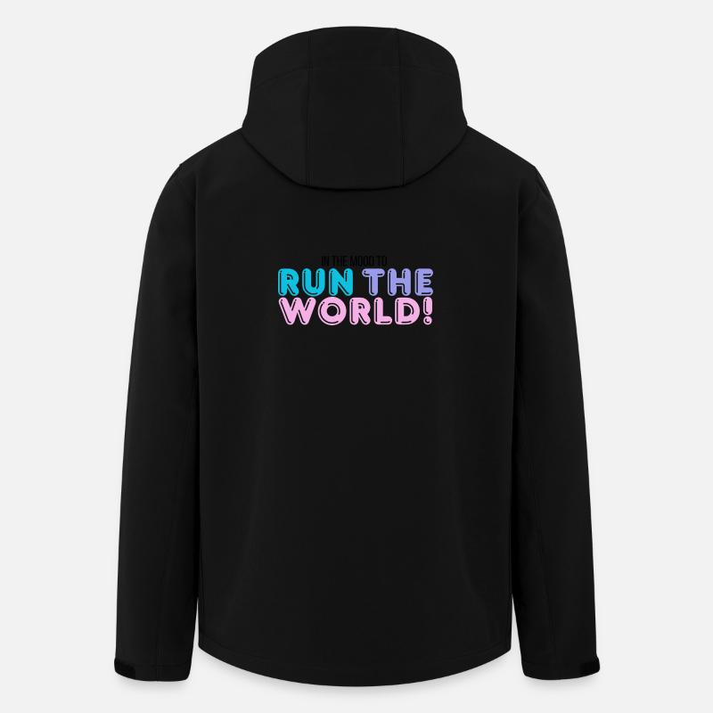 Je dirige le monde - Veste softshell homme en polyester recyclé Stanley/Stella - noir