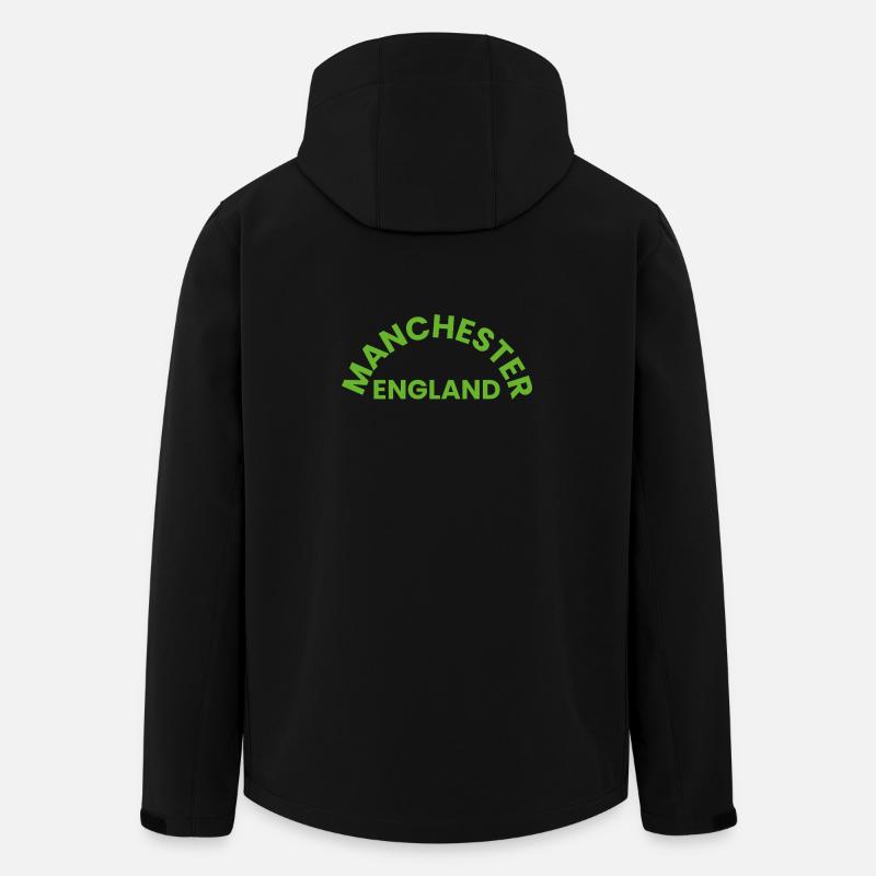 Manchester England Rundlogo - Recycelte Männer Softshell-Jacke von Stanley/Stella - Schwarz