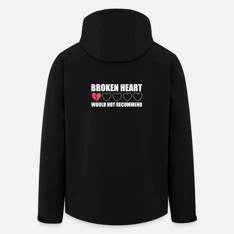 Broken Heart would not recommend Anti Valentine - Men’s Recycled Softshell Jacket by Stanley/Stella - black
