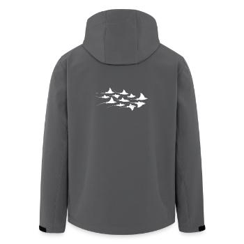 Manta Rochen Teufelsrochen Stachelrochen Taucher - Recycelte Männer Softshell-Jacke von Stanley/Stella - Anthrazit - Hinten - AI Model Male 185 light (185cm)