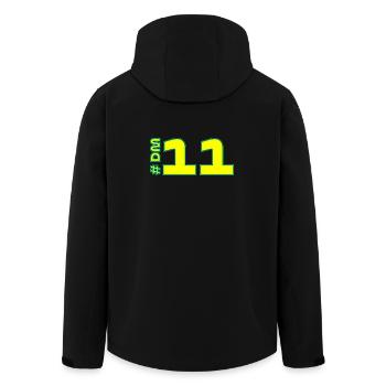 -DM11-2026 - Recycelte Männer Softshell-Jacke von Stanley/Stella - Schwarz - Hinten - AI Model Male 185 light (185cm)